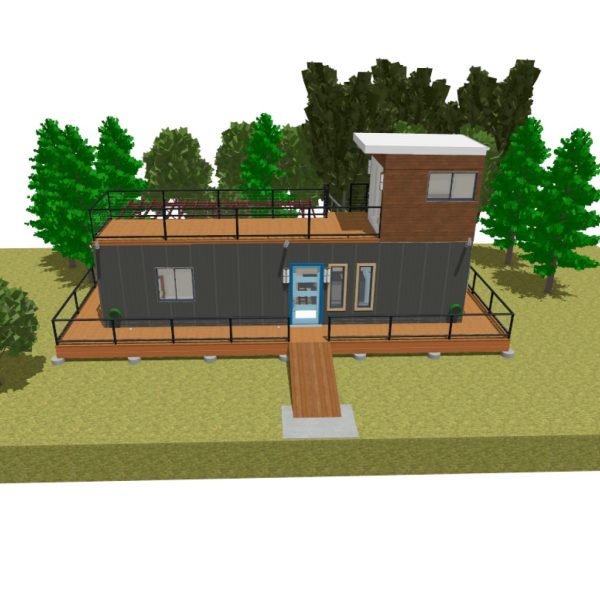 shipping container home view 2